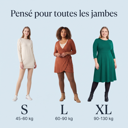 Pensé pour toutes les jambes : tailles S, L et XL