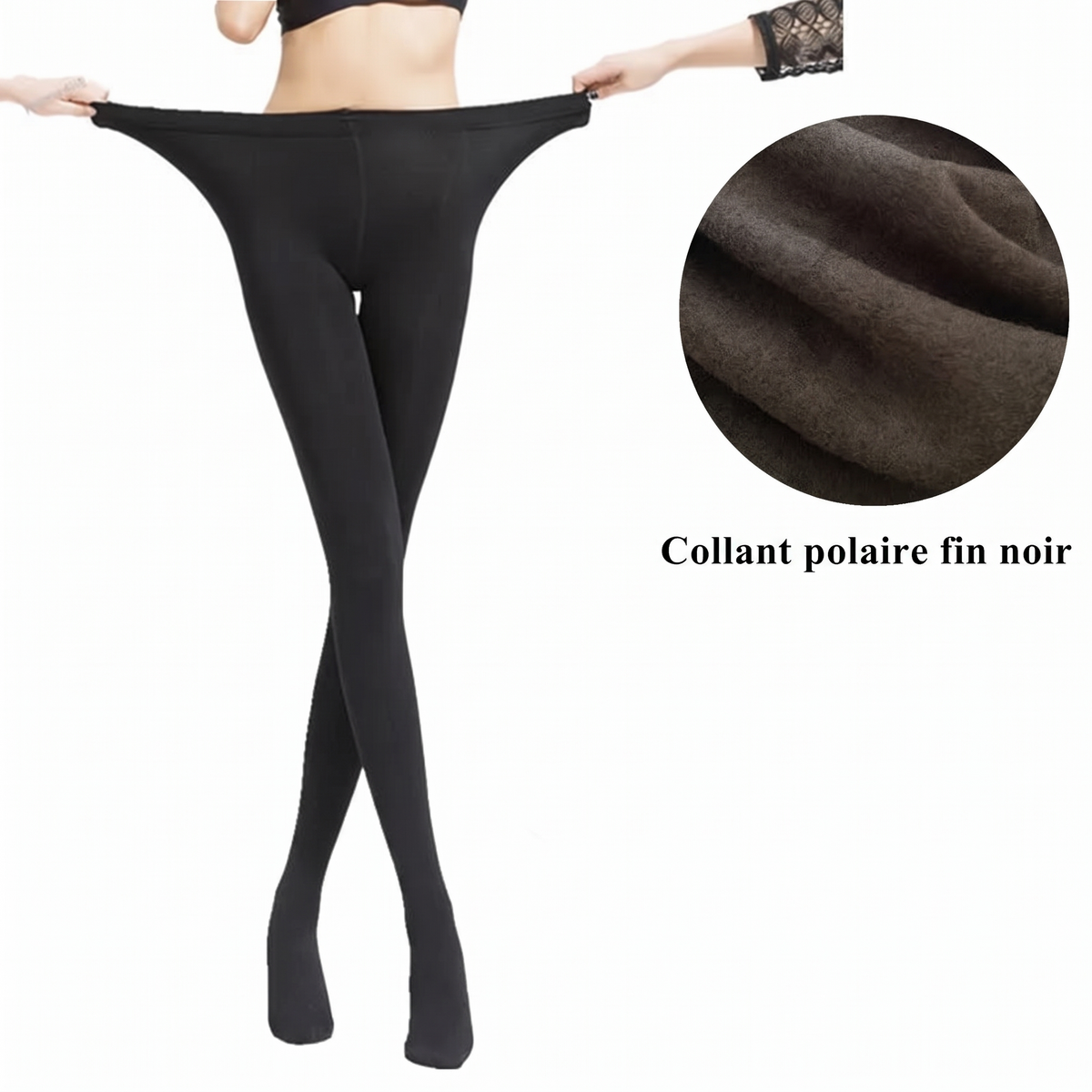 Collant polaire fin noir